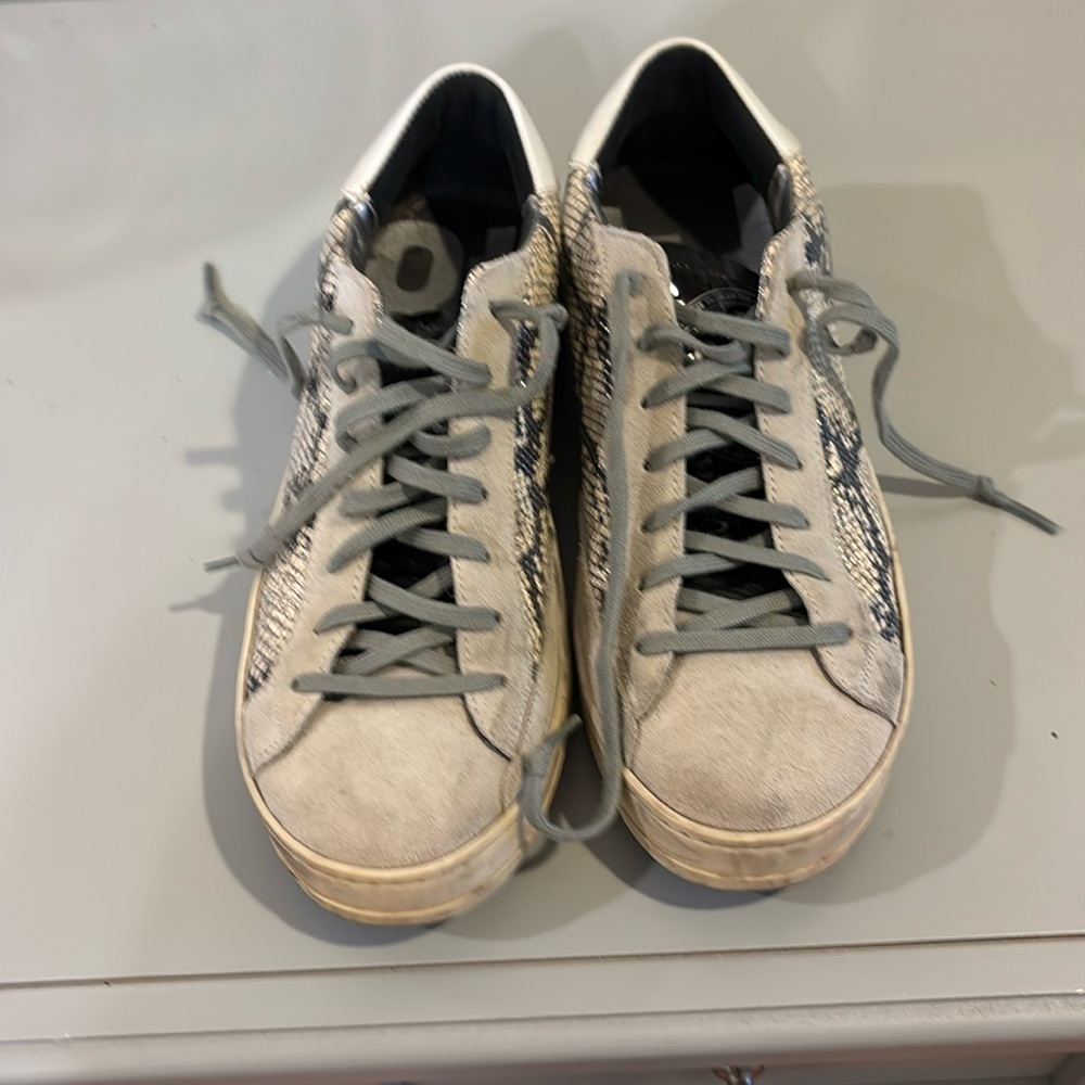 P448 sneakers, snakeskin with gray laces
